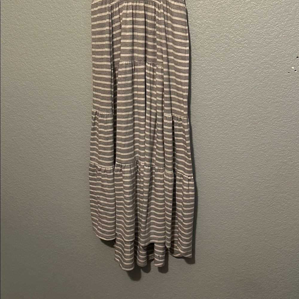 Lucky Brand Gray and White Striped Maxi Dress - Picture 4 of 8